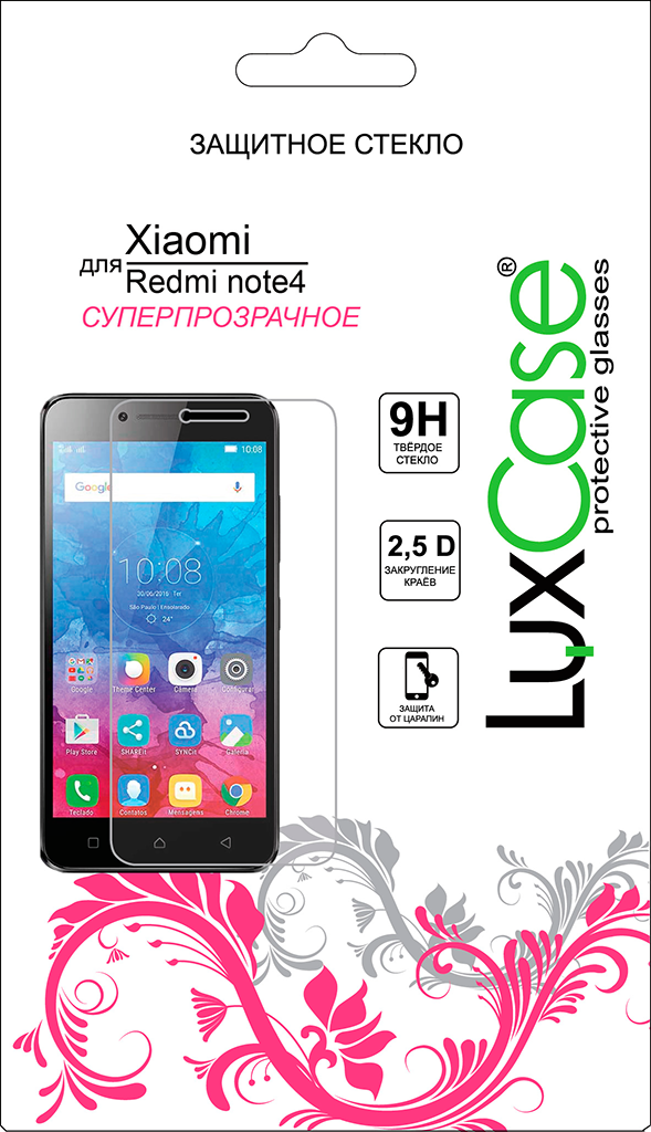 Защитные стекла и пленки LuxCase для Xiaomi Redmi Note 4 глянцевое luxcase защитное стекло luxcase для xiaomi redmi note 5a 5aprime