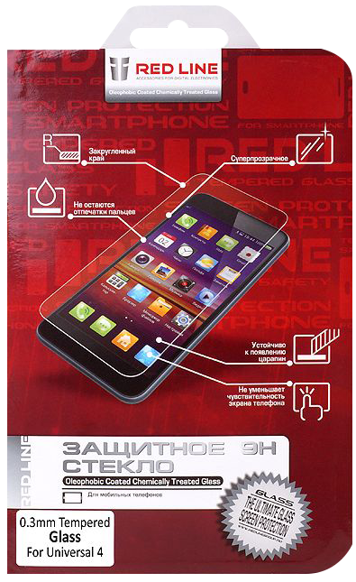 Защитные стекла и пленки Red Line универсальное 4 УТ000006687