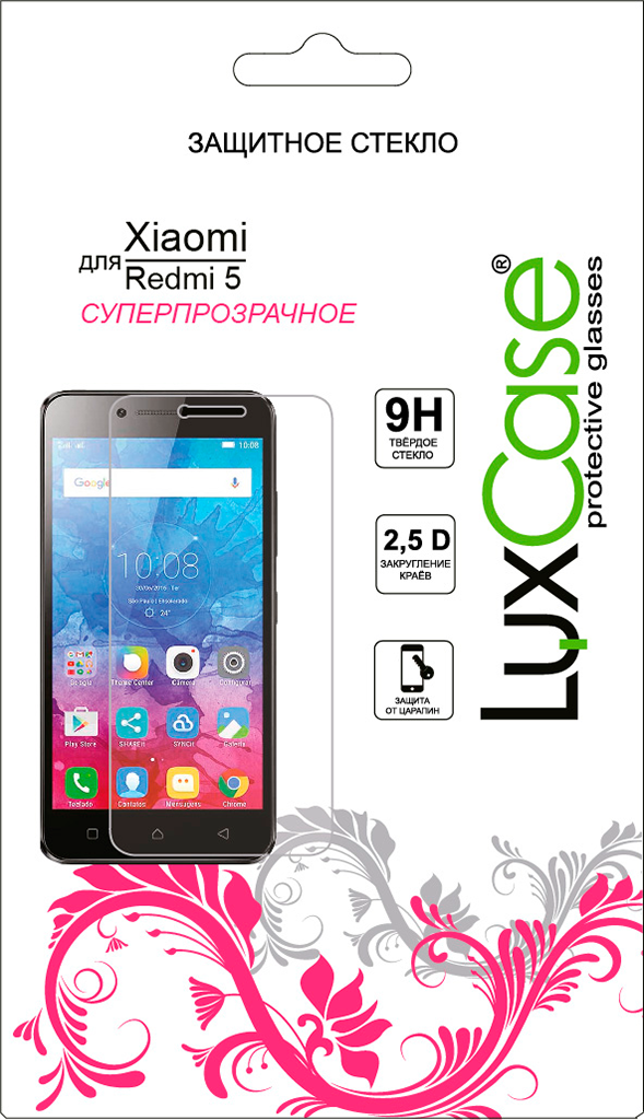 Защитные стекла и пленки LuxCase для Xiaomi Redmi 5 глянцевое luxcase защитное стекло luxcase для xiaomi redmi note 5a 5aprime