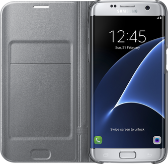Чехол-книжка Samsung LED View для Samsung Galaxy S7 Edge Silver