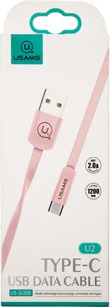 Кабель Usams U2 USB to USB-C 1m Pink
