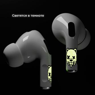 Комплект наклеек VLP Easy Art Glowing Bear для Apple AirPods 4, 2 шт