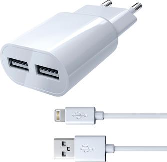 Зарядное устройство Red Line ТС-3A с кабелем Apple Lightning White