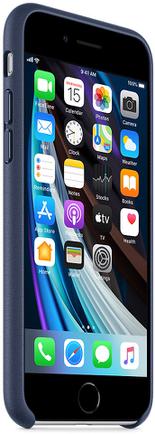 Клип-кейс Apple Leather Case для iPhone SE Тёмно-синий
