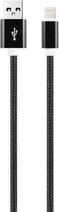 Кабель Red Line Nylon USB to Apple Lightning 1m 2A Black