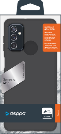 Клип-кейс Deppa Gel Color для Samsung Galaxy M52 Black