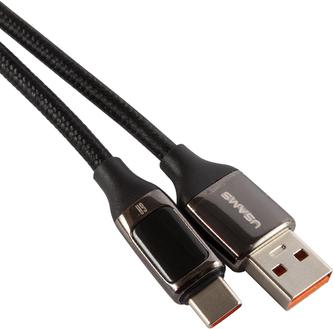 Кабель Usams U78 USB to USB-C 1.2m LED дисплей Black