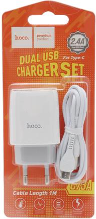 Зарядное устройство Hoco C73A USB-C White