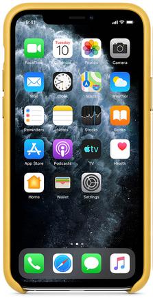 Клип-кейс Apple Leather Case для iPhone 11 Pro «Лимонный сироп»
