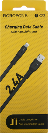 Кабель Borofone BX23 USB to Apple Lightning 1m Black