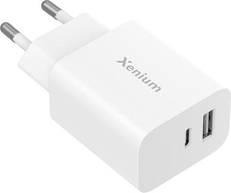 Зарядное устройство Xenium X302 USB/USB-С White