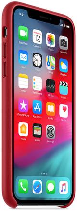 Клип-кейс Apple Leather Case для iPhone Xs (PRODUCT)RED