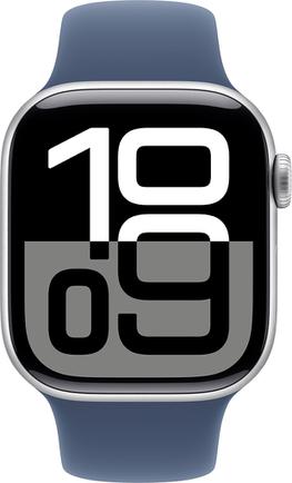Умные часы Apple Watch Series 10 42mm Silver Aluminium Case с синим ремешком S/M