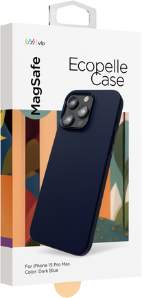 Клип-кейс VLP Ecopelle Case с MagSafe для Apple iPhone 15 Pro Max синий