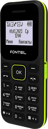 Мобильный телефон Fontel FP100 Black/Green