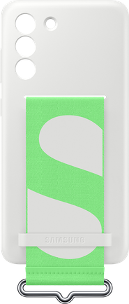 Клип-кейс Samsung Silicone Cover with Strap S21 FE с креплением-ремешок White