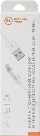 Кабель Red Line USB to Apple Lightning 1m White