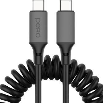 Изображение товара Кабель Pero DC16 Ultimate PD USB-C to USB-C 1.2m Black - быстрая зарядка и передача данных
