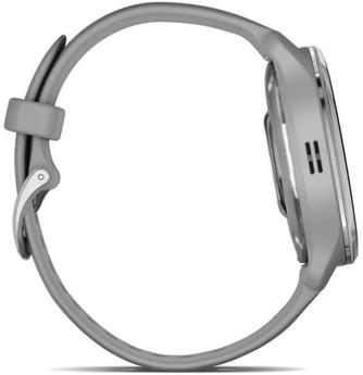 Умные часы Garmin Venu 2 Plus 43mm Silver, с серым ремешком