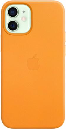 Клип-кейс Apple Leather Case with MagSafe для iPhone 12 mini «Золотой апельсин»