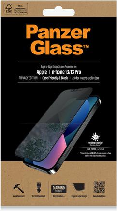 Защитное стекло PanzerGlass Privacy для Apple iPhone 13/13 Pro Black