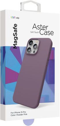 Клип-кейс VLP Aster Case с MagSafe для Apple iPhone 15 Pro розовый