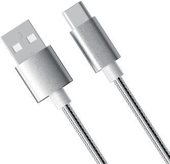 Изображение товара Кабель Red Line USB to USB-C 1.2m Silver для передачи данных и зарядки