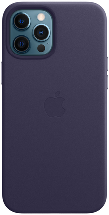 Клип-кейс Apple Leather Case with MagSafe для iPhone 12 Pro Max Тёмно-фиолетовый
