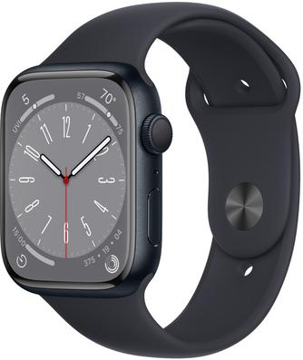 Умные часы Apple Watch Series 8, 41 мм чёрный, с черным Sport ремешком M/L