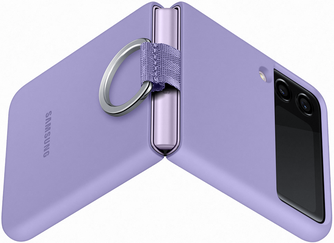 Клип-кейс Samsung Silicone Cover with Ring Z Flip3 с креплением-кольцо Lavender