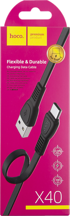 Кабель Hoco X40 USB to USB-C 1m Black