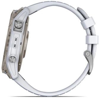 Умные часы Garmin Epix Pro (Gen 2) Sapphire 51mm Titanium, с белым ремешком