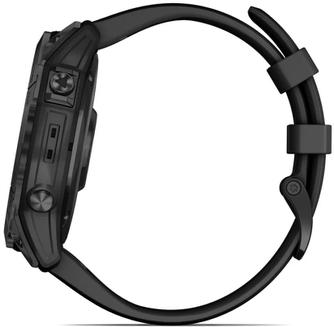 Умные часы Garmin Fenix 7X Sapphire Solar 51mm Black, с чёрным ремешком