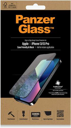 Защитное стекло PanzerGlass AntiBacterial Case Friendly для Apple iPhone 13/13 Pro Black