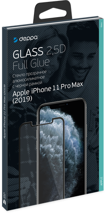 Защитное стекло Deppa 2.5D Full Glue для Apple iPhone 11 Pro Max Black