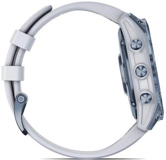 Умные часы Garmin Fenix 7 Sapphire Solar 47mm Mineral Blue Titanium, с ремешком Whitestone