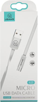 Кабель Usams U2 USB to microUSB 1m White