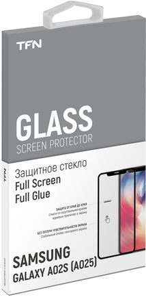 Защитное стекло TFN Full Screen 2.5D для Samsung Galaxy A02s Black