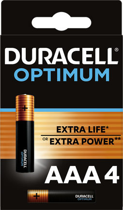 Батарейки Duracell Optimum AAA (LR03) 1.5 V (4 шт)
