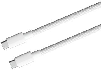 Кабель Red Line Nylon USB-C to USB-C 1m White
