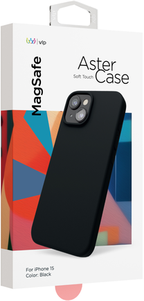 Клип-кейс VLP Aster Case с MagSafe для Apple iPhone 15 чёрный