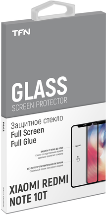 Защитное стекло TFN Full Screen 2.5D для Xiaomi Redmi Note 10T Black