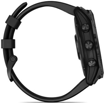 Умные часы Garmin Fenix 7X Sapphire Solar 51mm Black, с чёрным ремешком