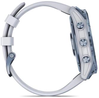 Умные часы Garmin Fenix 7X Sapphire Solar 51mm Mineral Blue Titanium, с ремешком Whitestone