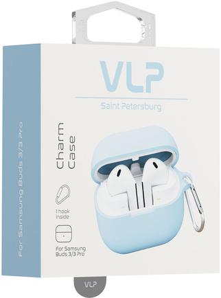Чехол VLP Charm Case для Samsung Galaxy Buds 3/3 Pro Голубой