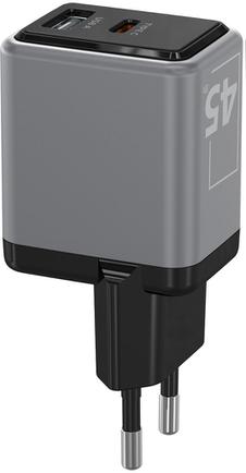 Изображение товара Зарядное устройство Akai CH-6A34 Gray с быстрыми технологиями Power Delivery и Quick Charge