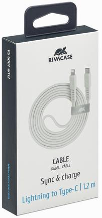 Кабель Rivacase PS6007 WT12 USB-C to Apple Lightning 1.2m White