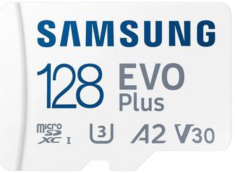 Карта памяти Samsung Evo Plus MB-MC128KA/EU microSDXC U3 Class 10 128GB с адаптером