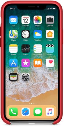 Клип-кейс Apple Silicone Case для iPhone X (PRODUCT)RED