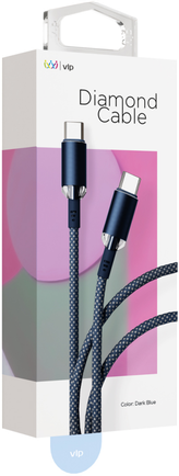 Кабель VLP Diamond Cable USB-C to USB-C 1.2m Dark Blue